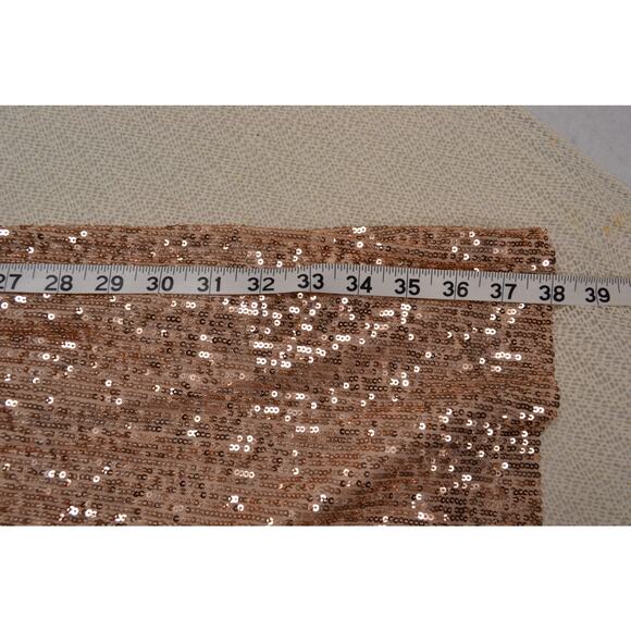 Preston & Yorke Gold Full Micro Sequin Shift Dress Knee Length NWT Size 18 Party - Picture 10 of 11